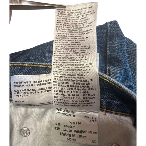 Levi’s 550 Relaxed Jeans W42 L30 – Unisex Baggy 90s Streetwear Denim - Picture 12 of 13